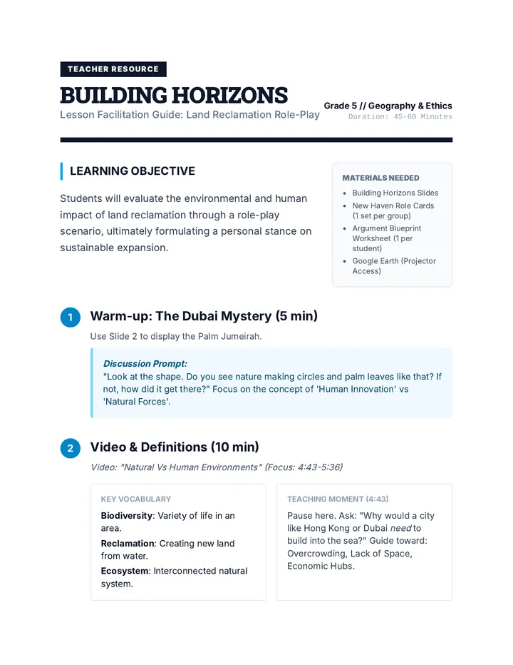 Building Horizons Teacher Guide