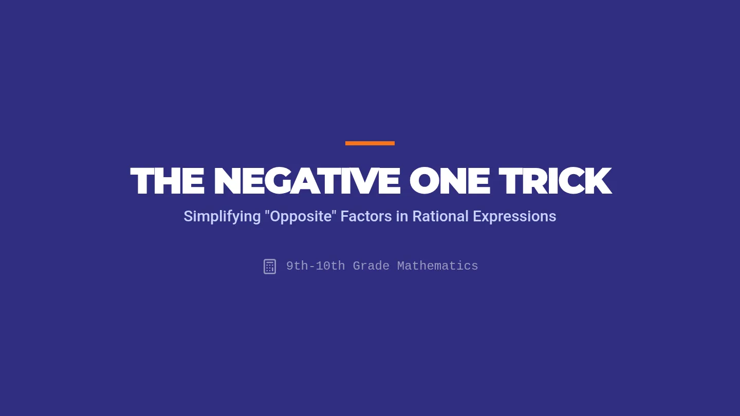 Negative One Trick Slides