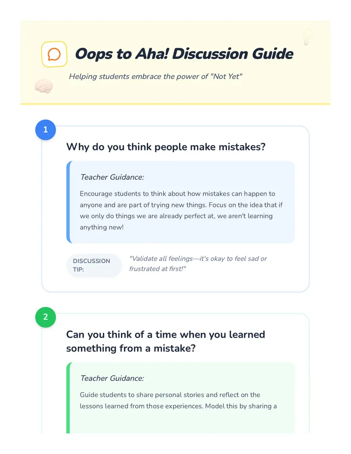 Oops to Aha Discussion Guide