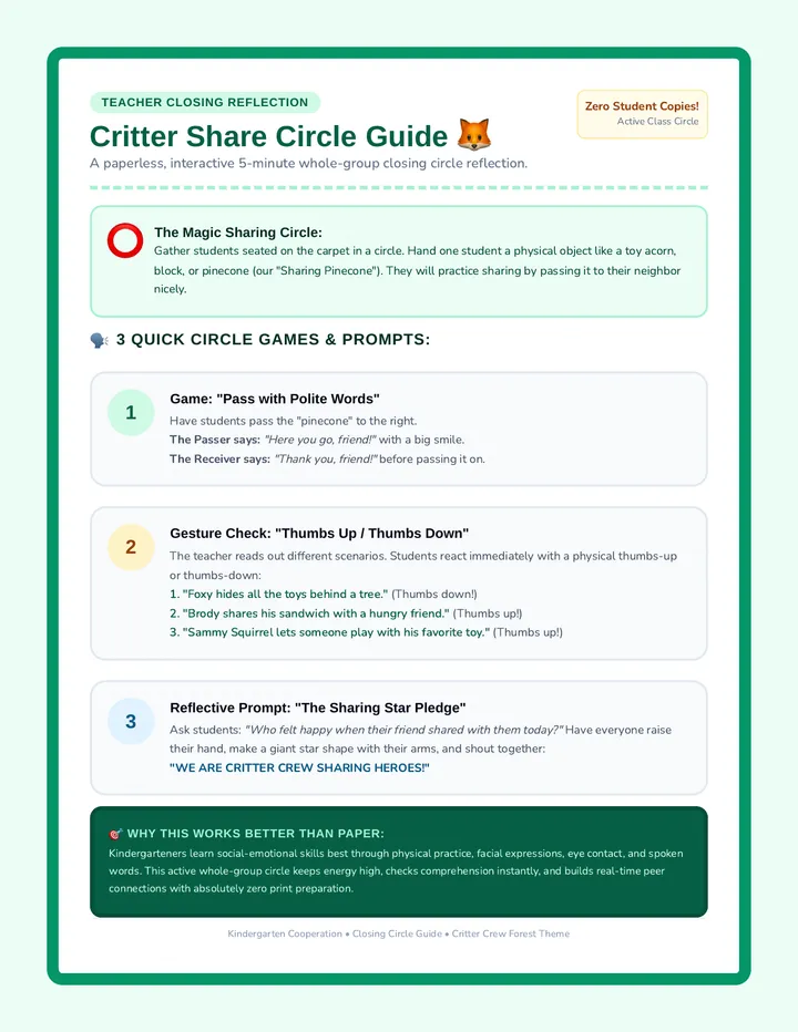 Critter Share Exit Ticket
