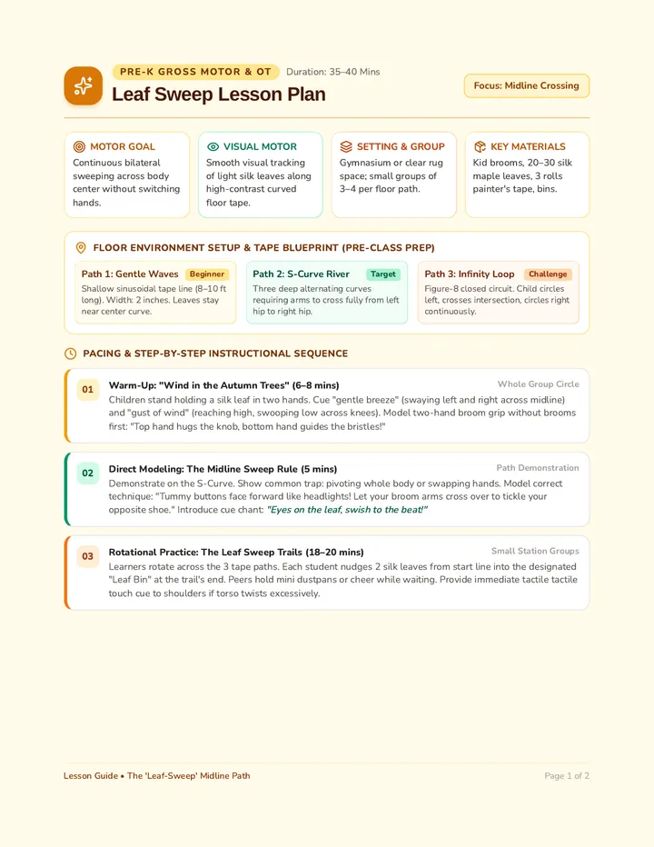 Leaf Sweep Lesson Plan