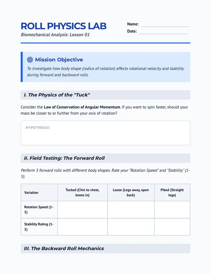 Rotation Lab Report