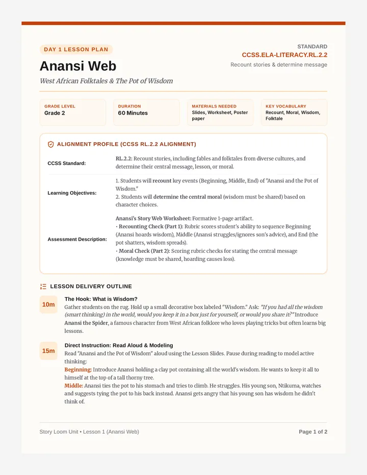 Anansi Web Teacher Guide