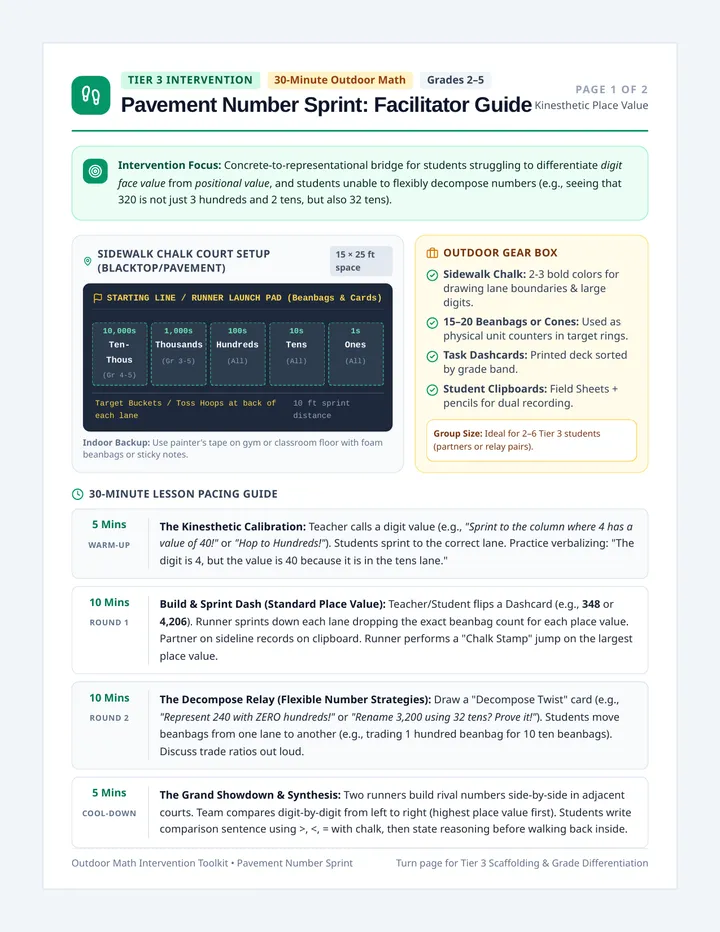 Number Sprint Teacher Guide