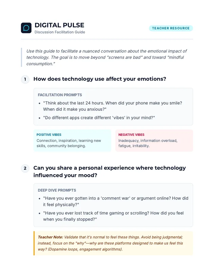 Digital Pulse Discussion Guide