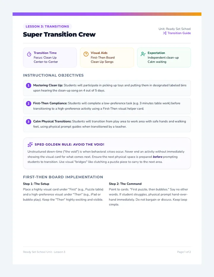 Super Transition Teacher Guide