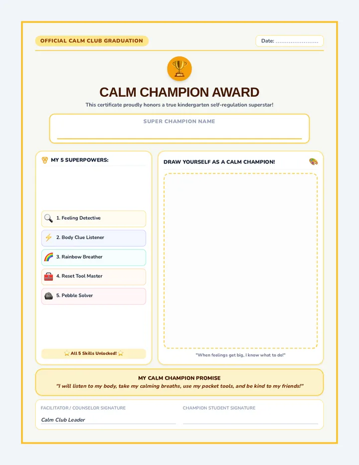 Calm Champion Award Portfolio