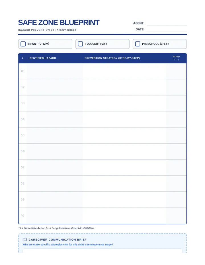 Safe Zone Blueprint Worksheet