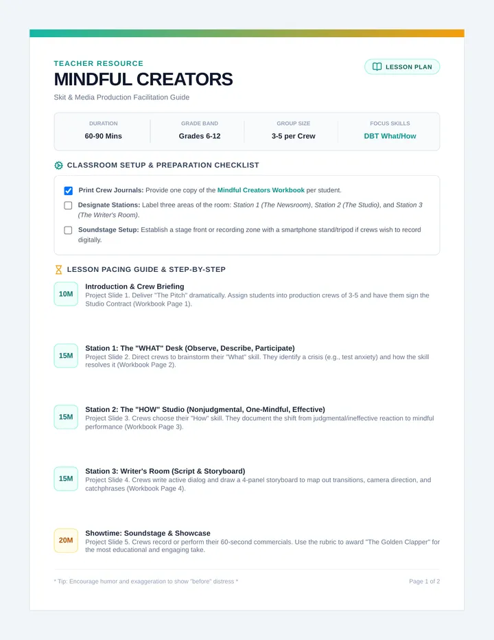 Mindful Creators Teacher Guide