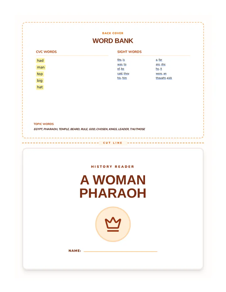 Hatshepsut Decodable Reader Document Slice