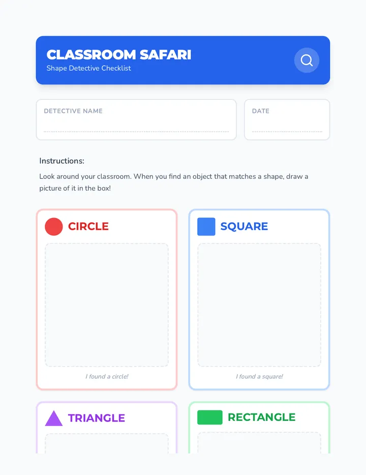 Classroom Safari Checklist