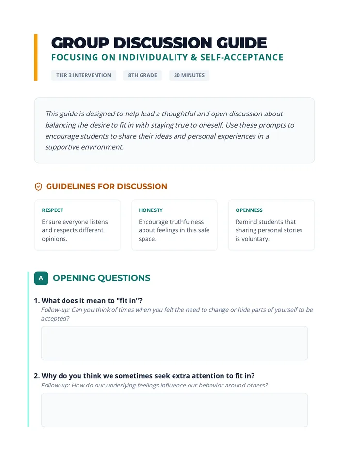 Group Discussion Guide