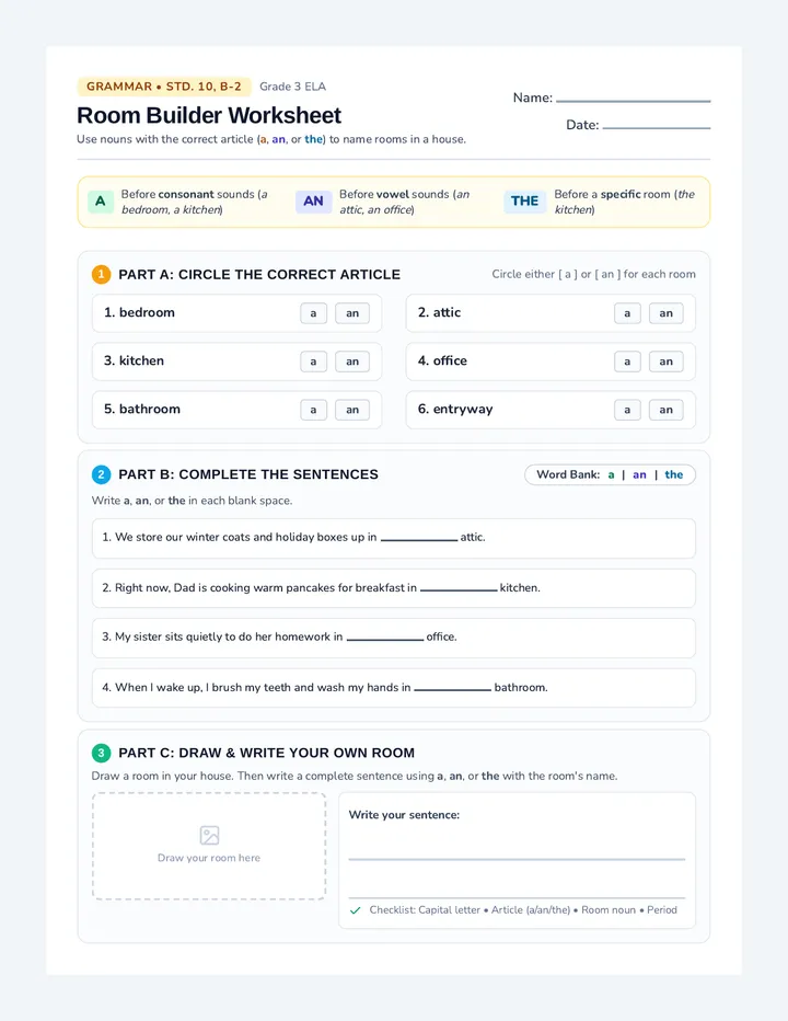 Room Builder Worksheet