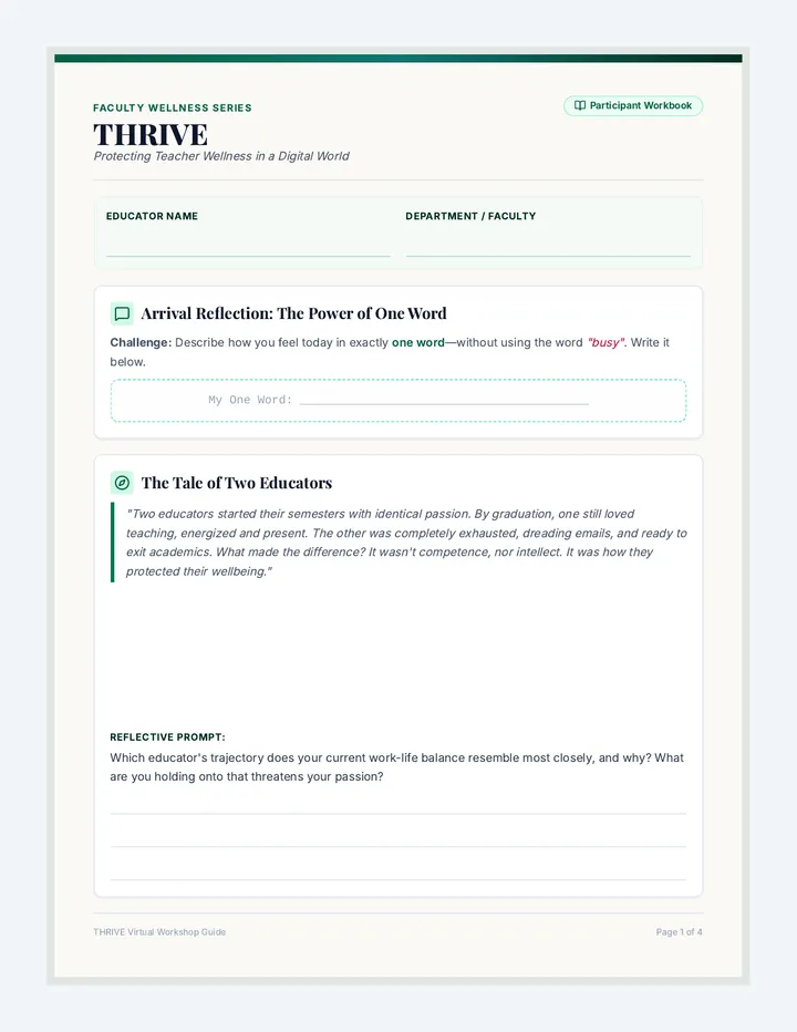 Thrive Participant Workbook