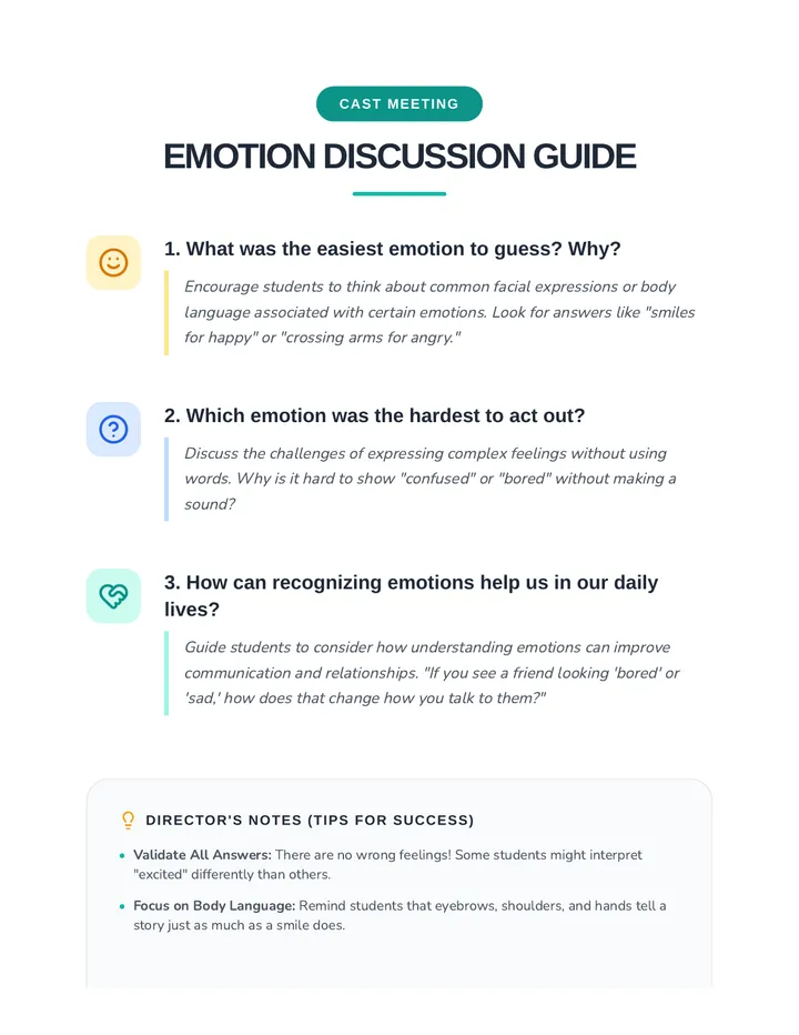 Emotion Discussion Guide