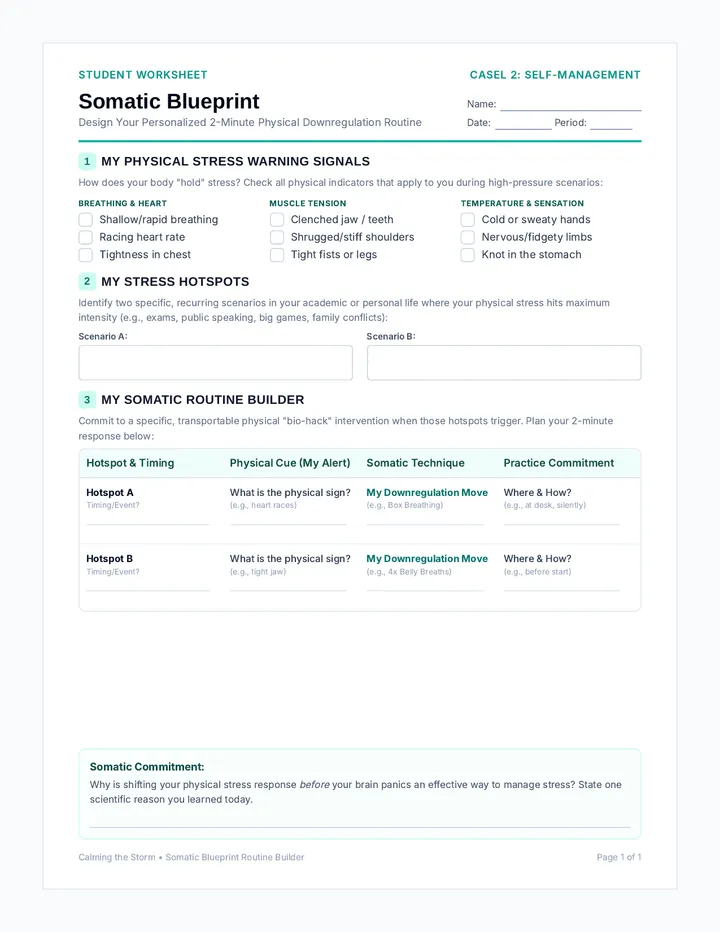 Somatic Blueprint Routine Builder