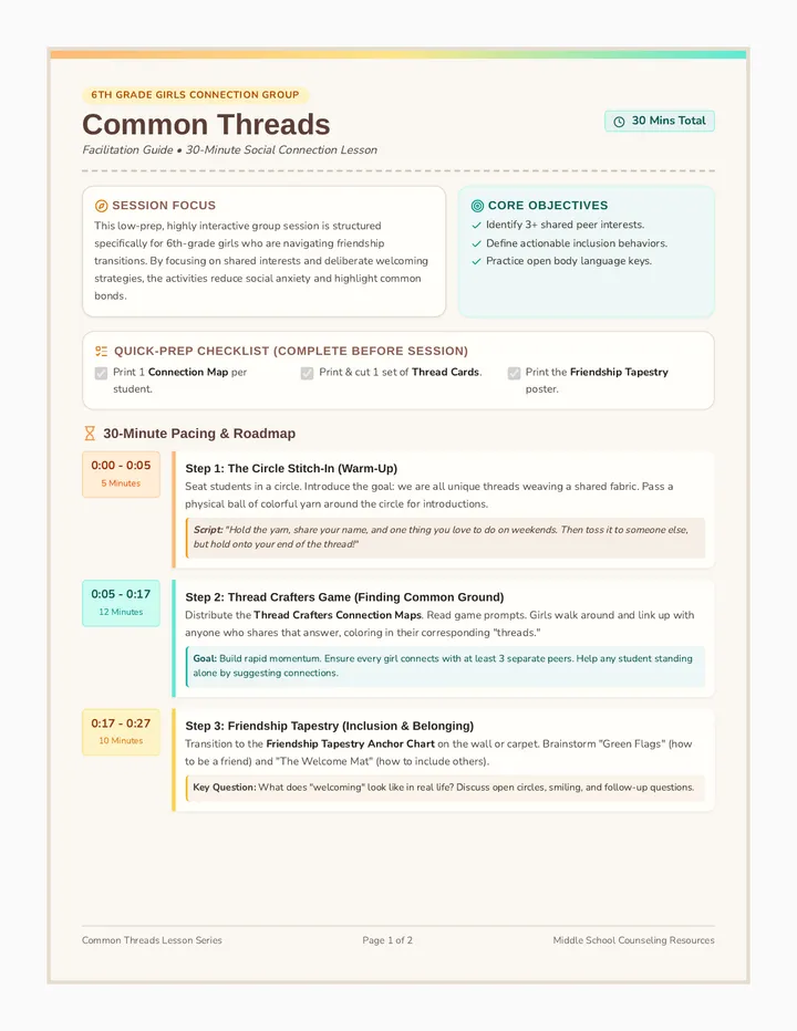 Common Threads Facilitation Guide