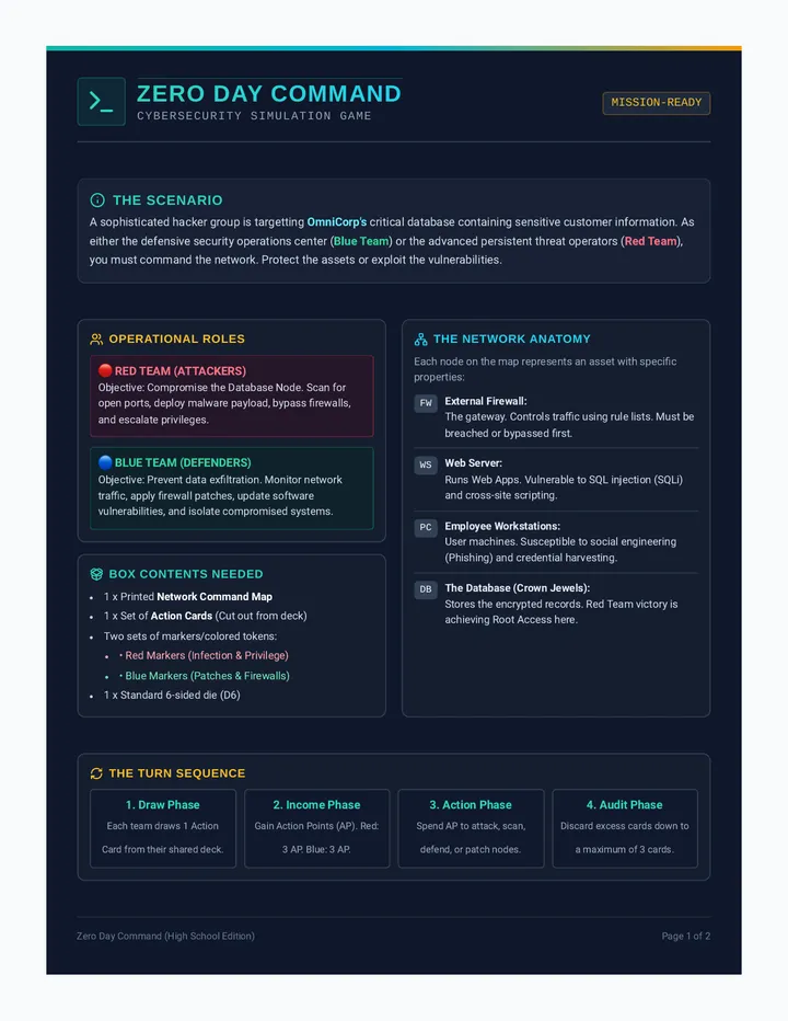 Zero Day Rulebook