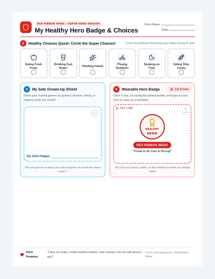 Super Hero Badge Activity