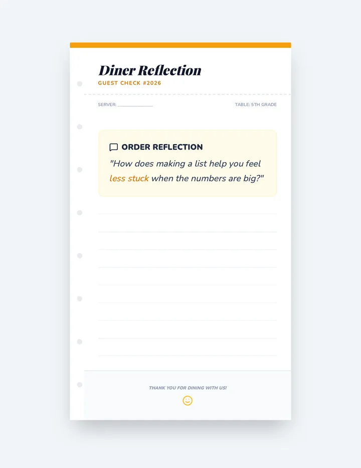 Diner Journal Prompts