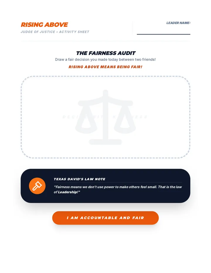 Rising Above Judge Activity Sheet