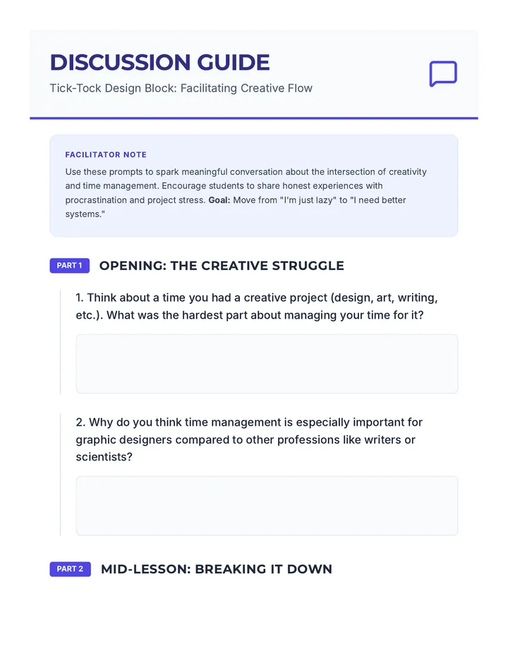 Design Project Discussion Prompts