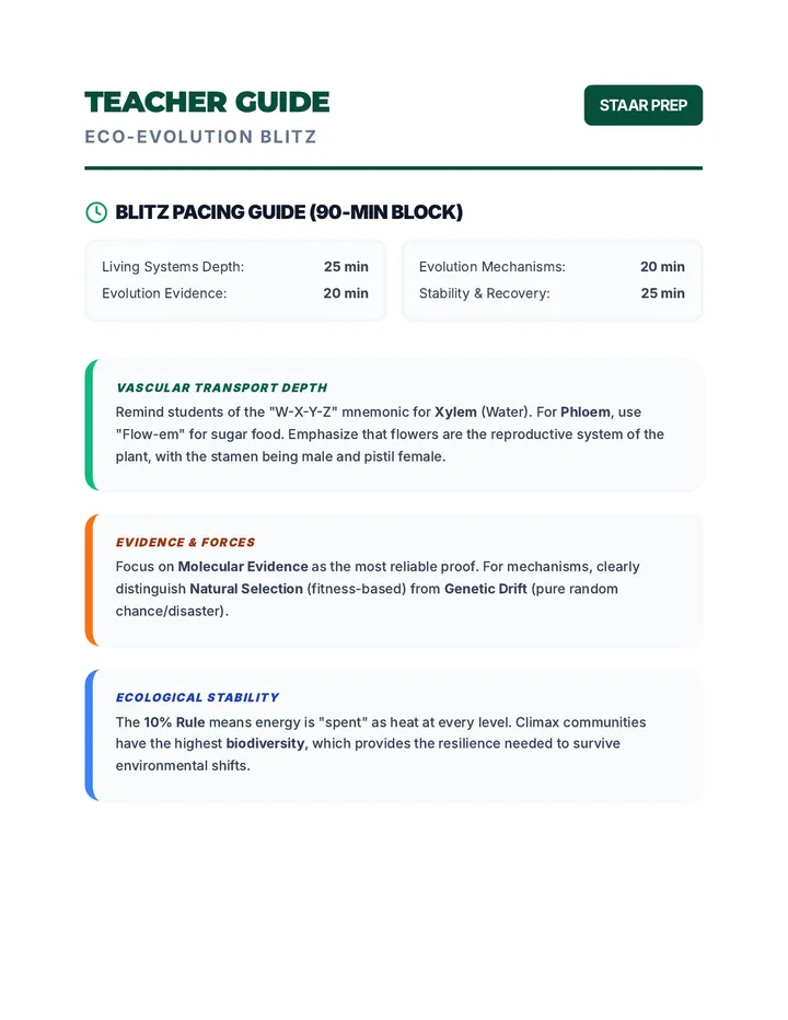 Eco Evolution Teacher Guide