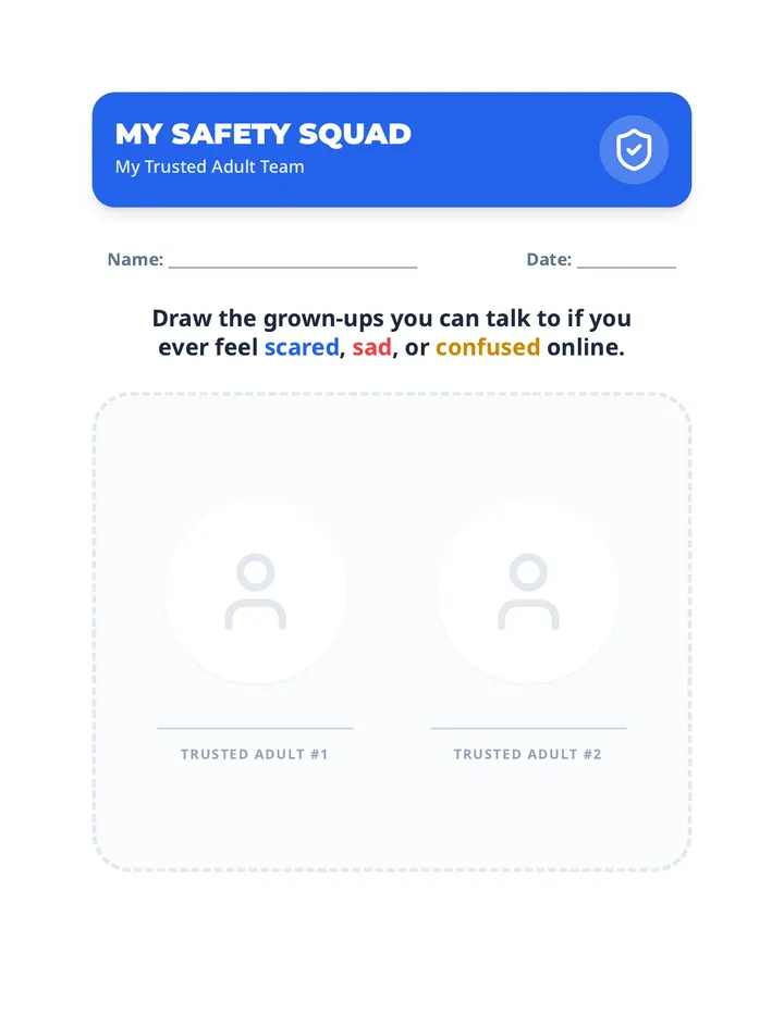 My Safety Squad Sheet