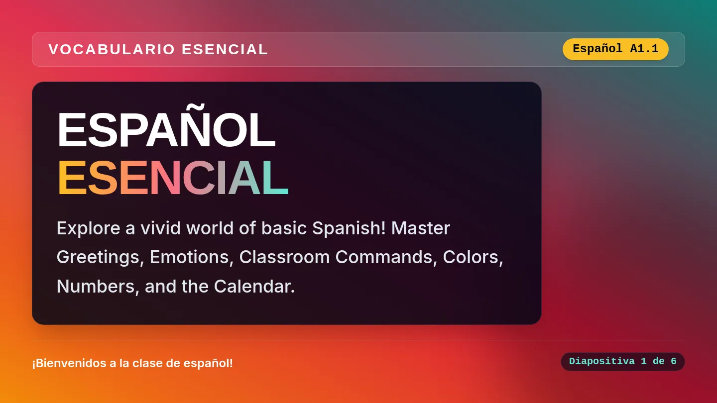 Essential Spanish Slides
