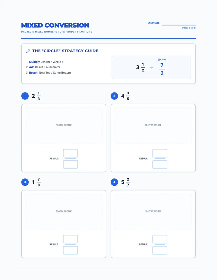 Mixed Conversion Worksheet