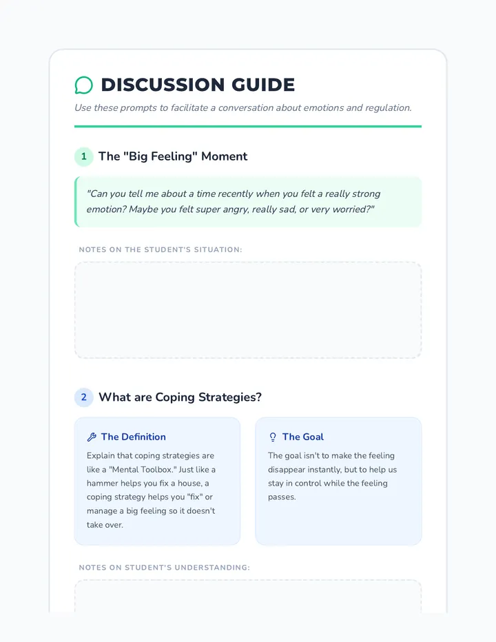 Coping Strategies Discussion Guide