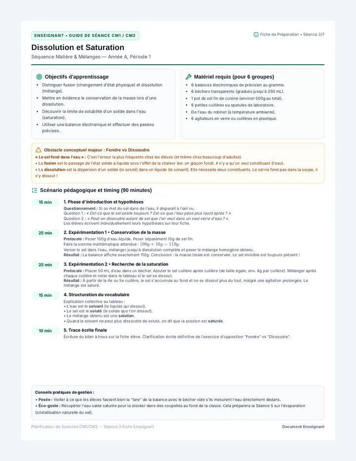 Dissolution Saturation Fiche Enseignant