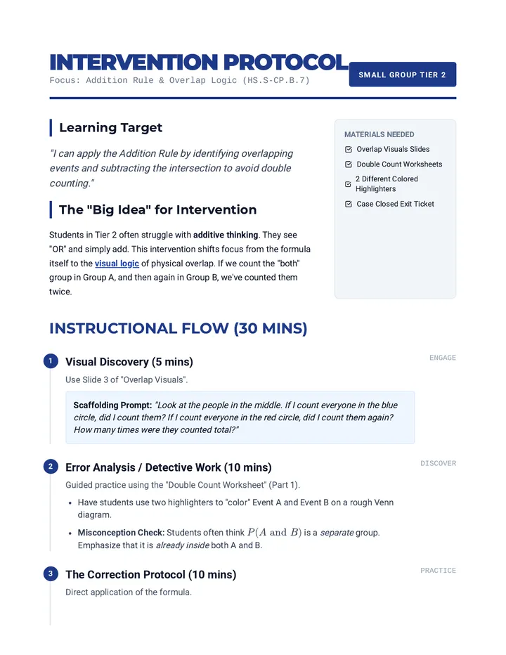 Intervention Facilitation Guide