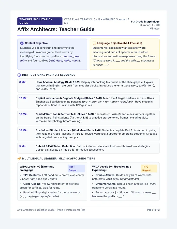 Affix Architects Teacher Guide