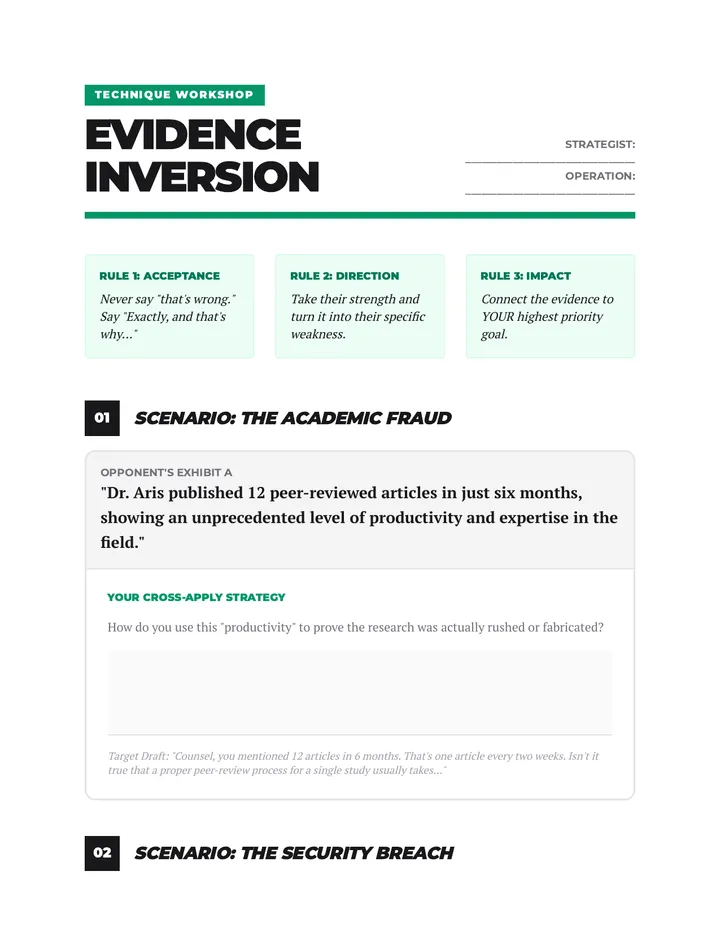 Evidence Inversion Worksheet