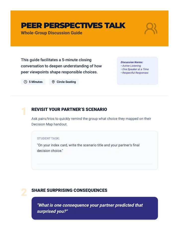 Peer Perspectives Talk Guide