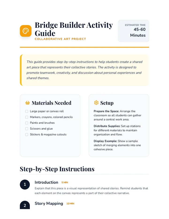 Bridge Builder Activity Guide
