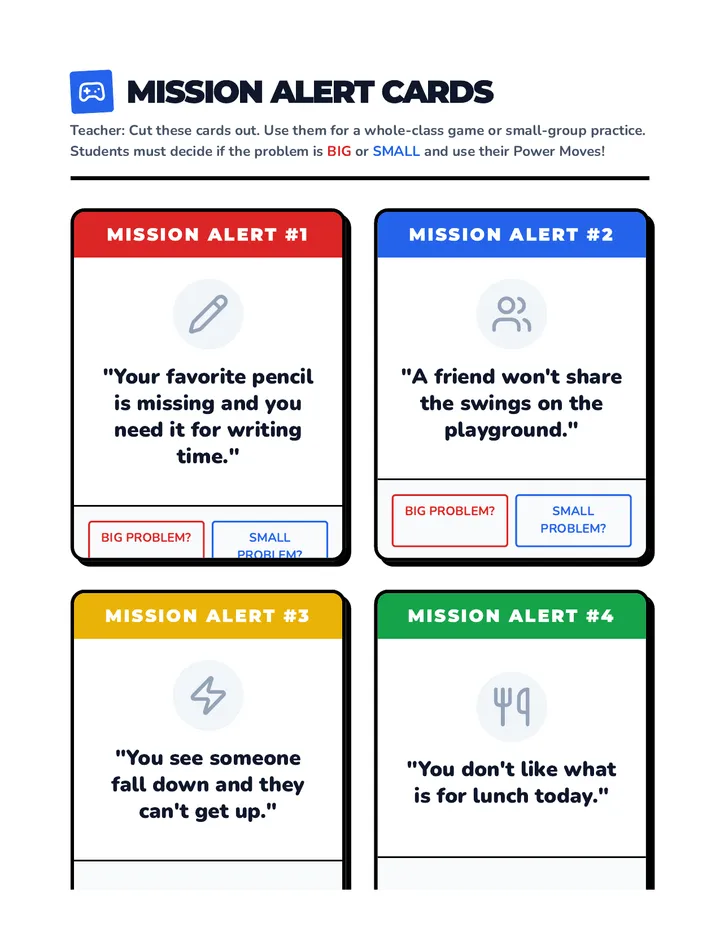Mission Alert Cards