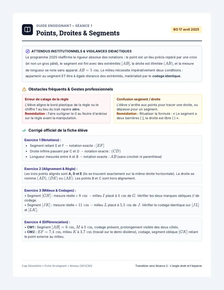 Points et Segments Guide