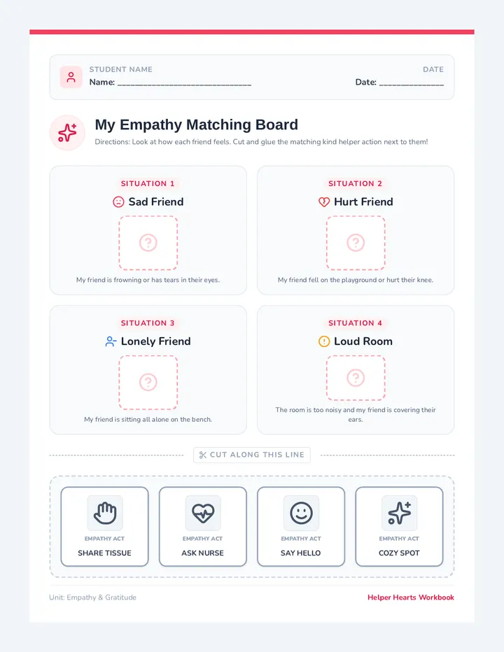 Empathy Matching Board
