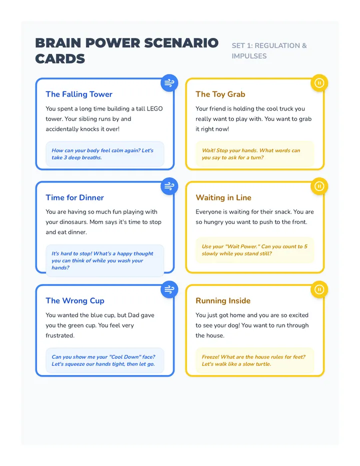 Brain Power Scenario Cards