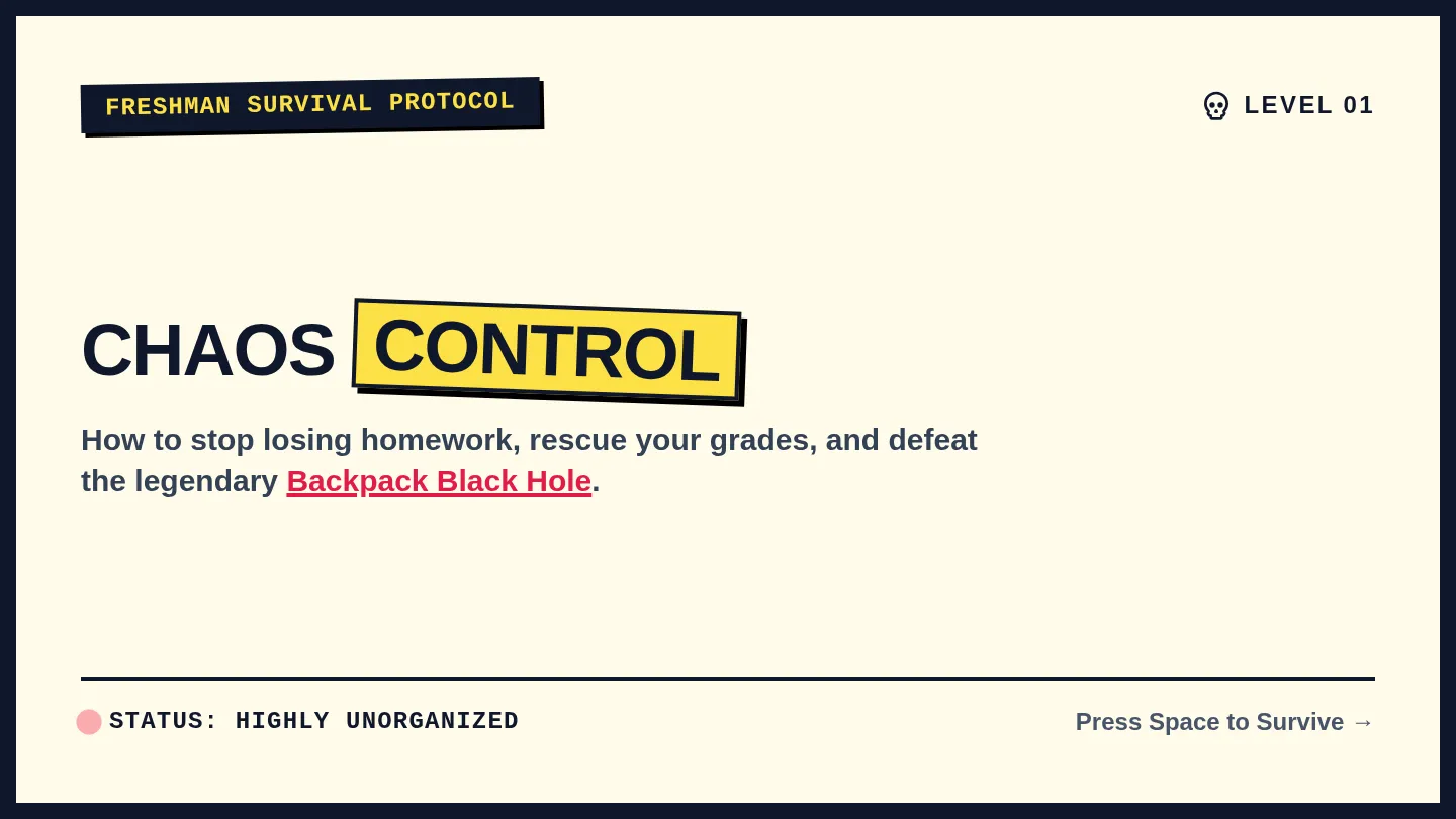 Chaos Control Slides