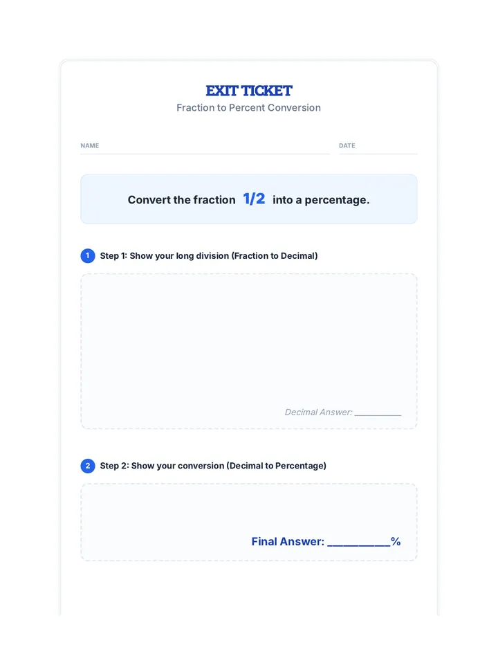 Conversion Exit Ticket