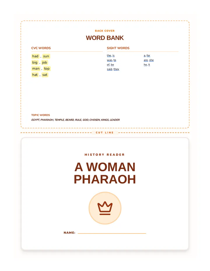 Hatshepsut Decodable Reader Document Slice