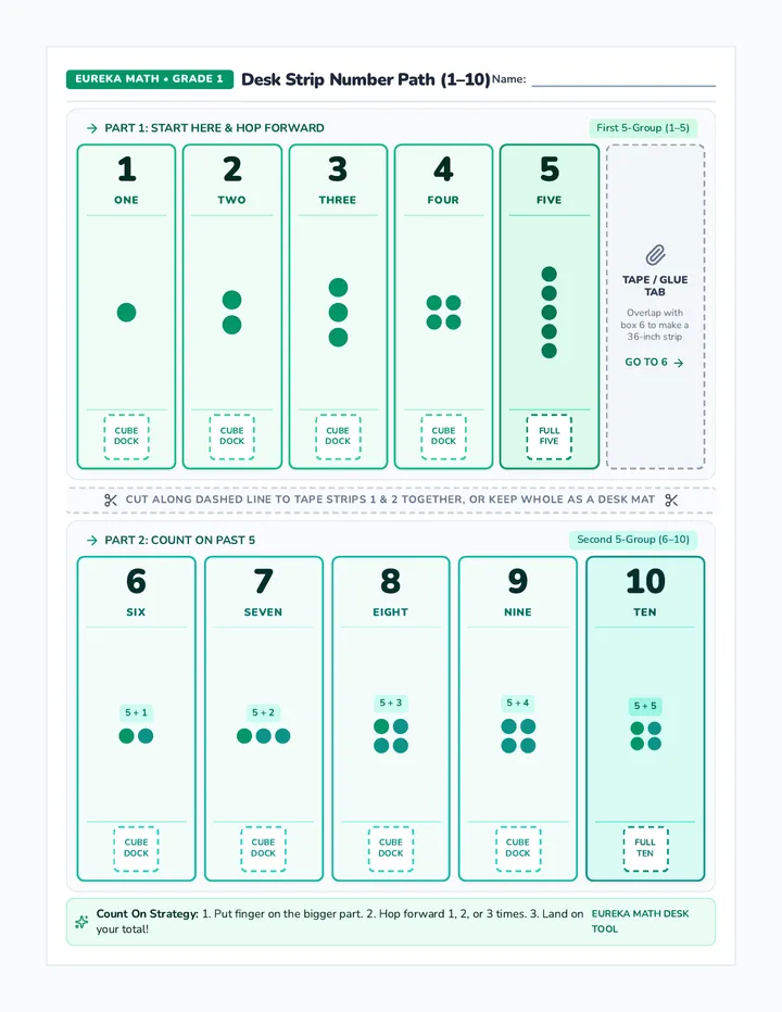 Number Path Desk Strip