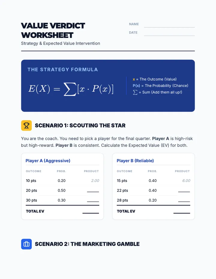 Value Verdict Worksheet