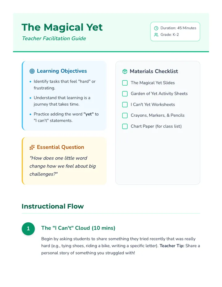 The Magical Yet Teacher Guide