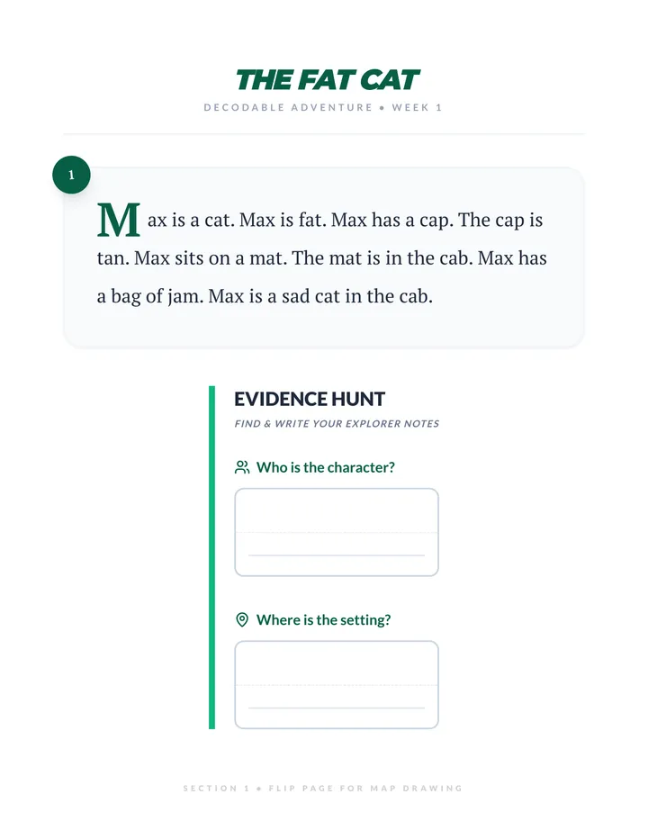 Short a Decodable Activity