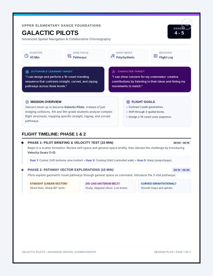 Galactic Pilots Lesson Plan
