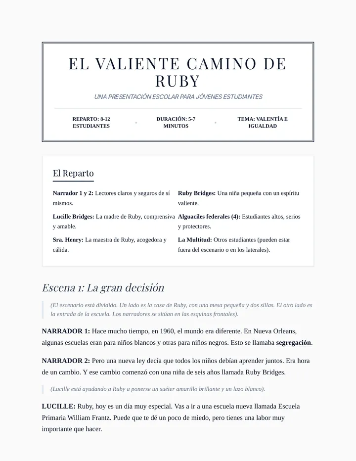 Brave Steps Script Document